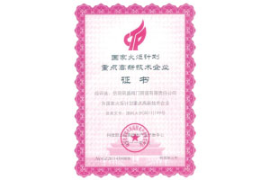 國家火炬計劃重點高新技術企業